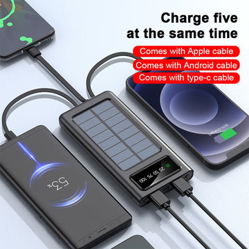 Solar Power Bank with Flashlight